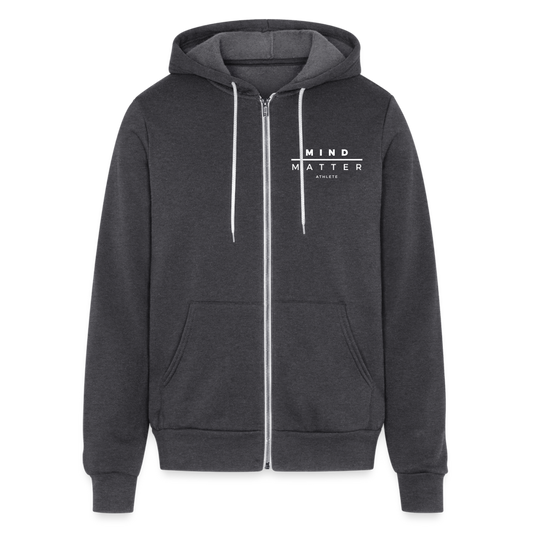 MM Athlete - Bella + Canvas Unisex Full Zip Hoodie - charcoal grey