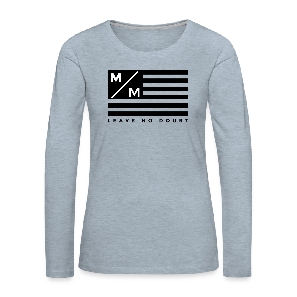 MM Flag LND- Women's Premium Long Sleeve T-Shirt FP - heather ice blue