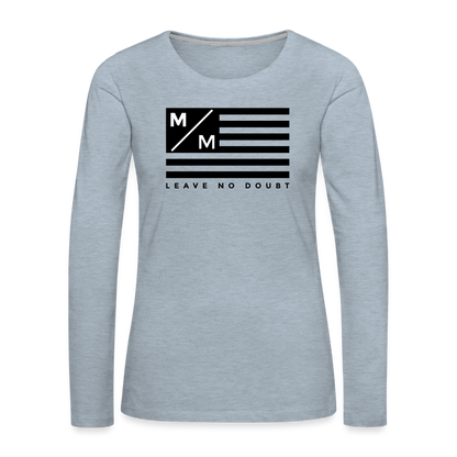 MM Flag LND- Women's Premium Long Sleeve T-Shirt FP - heather ice blue