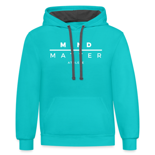MM Athlete- Unisex Contrast Hoodie - scuba blue/asphalt