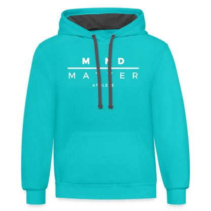 MM Athlete- Unisex Contrast Hoodie - scuba blue/asphalt