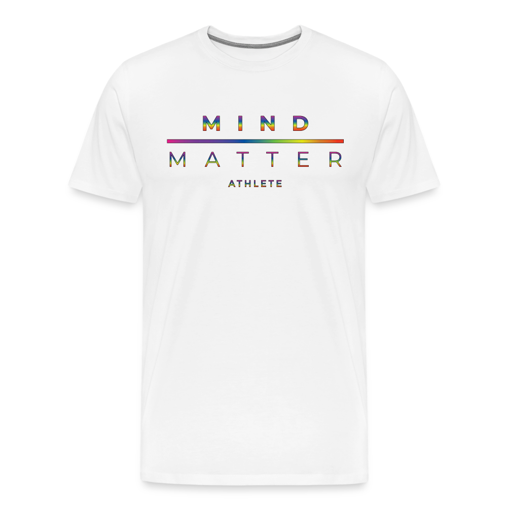 MM Athlete Rainbow- Men's Premium T-Shirt - white