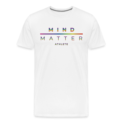 MM Athlete Rainbow- Men's Premium T-Shirt - white