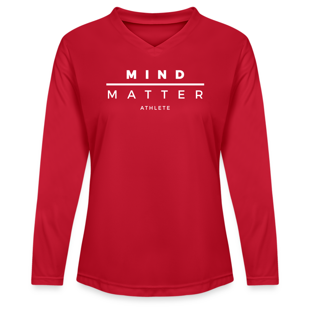 MM Athlete - Ladies' Zone Performance Long-Sleeve T-Shirt - red