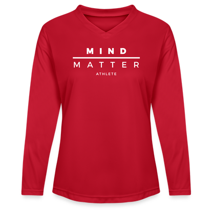 MM Athlete - Ladies' Zone Performance Long-Sleeve T-Shirt - red
