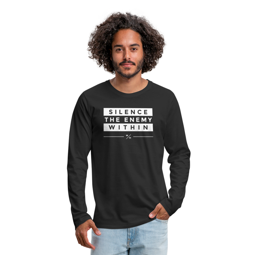 Silence The Enemy Within- Men's Premium Long Sleeve T-Shirt - black