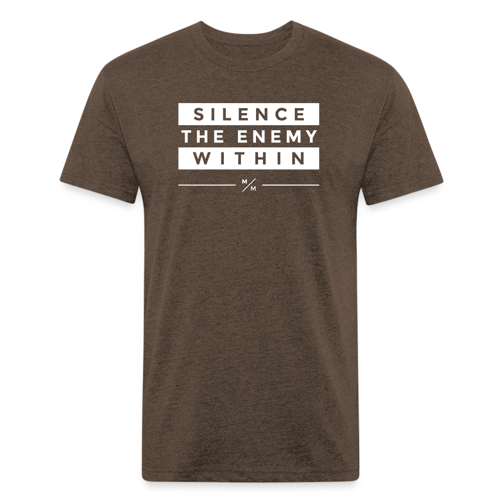 Silence The Enemy- Unisex T-Shirt - heather espresso