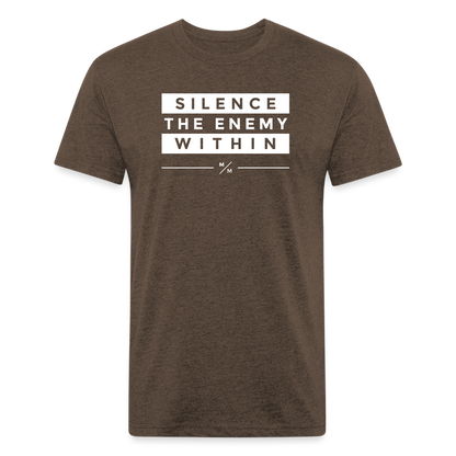 Silence The Enemy- Unisex T-Shirt - heather espresso