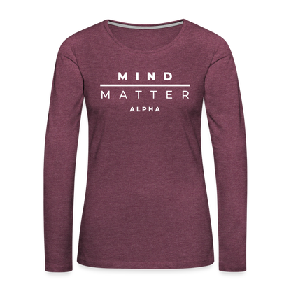 MM Alpha- Women's Premium Long Sleeve T-Shirt - heather burgundy
