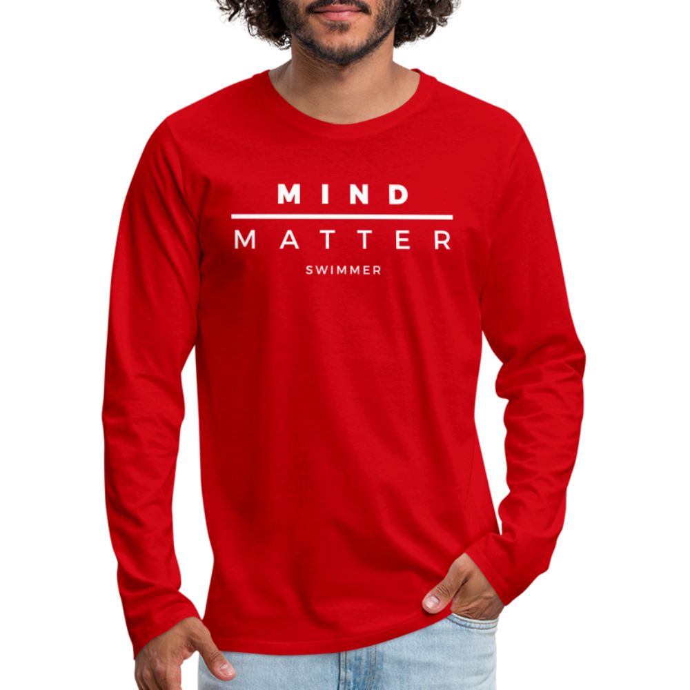 MM Swimmer- Men's Premium Long Sleeve T-Shirt - red