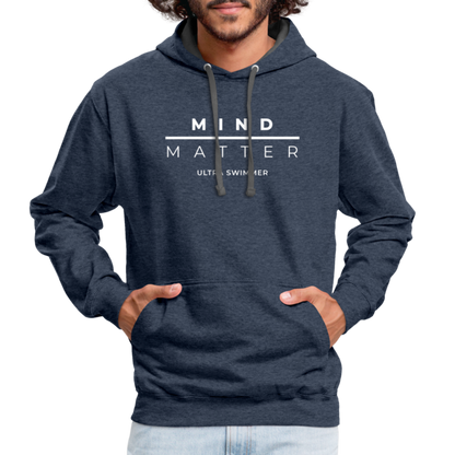 MM Ultra Swimmer - Contrast Hoodie - indigo heather/asphalt