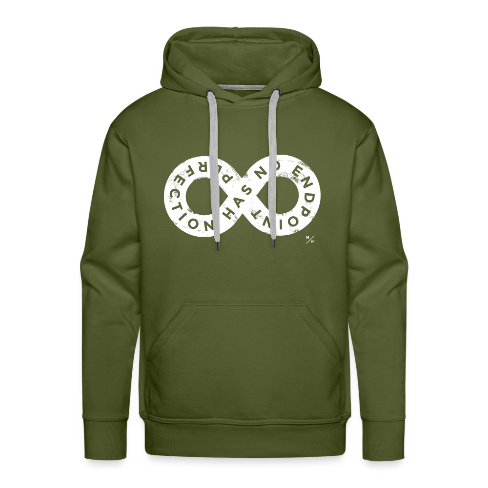 Perfection Has No Endpoint- Men’s Premium Hoodie - olive green