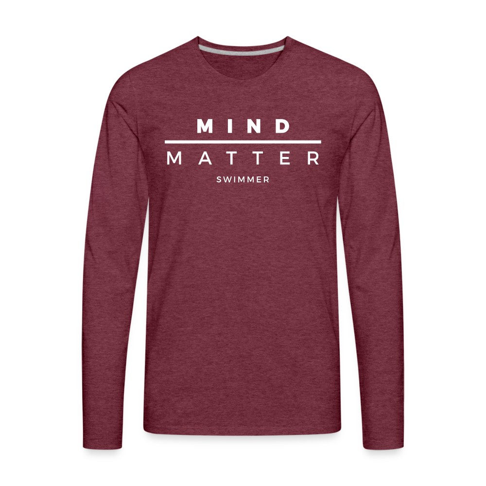 MM Swimmer- Men's Premium Long Sleeve T-Shirt - heather burgundy