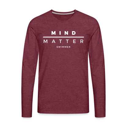MM Swimmer- Men's Premium Long Sleeve T-Shirt - heather burgundy