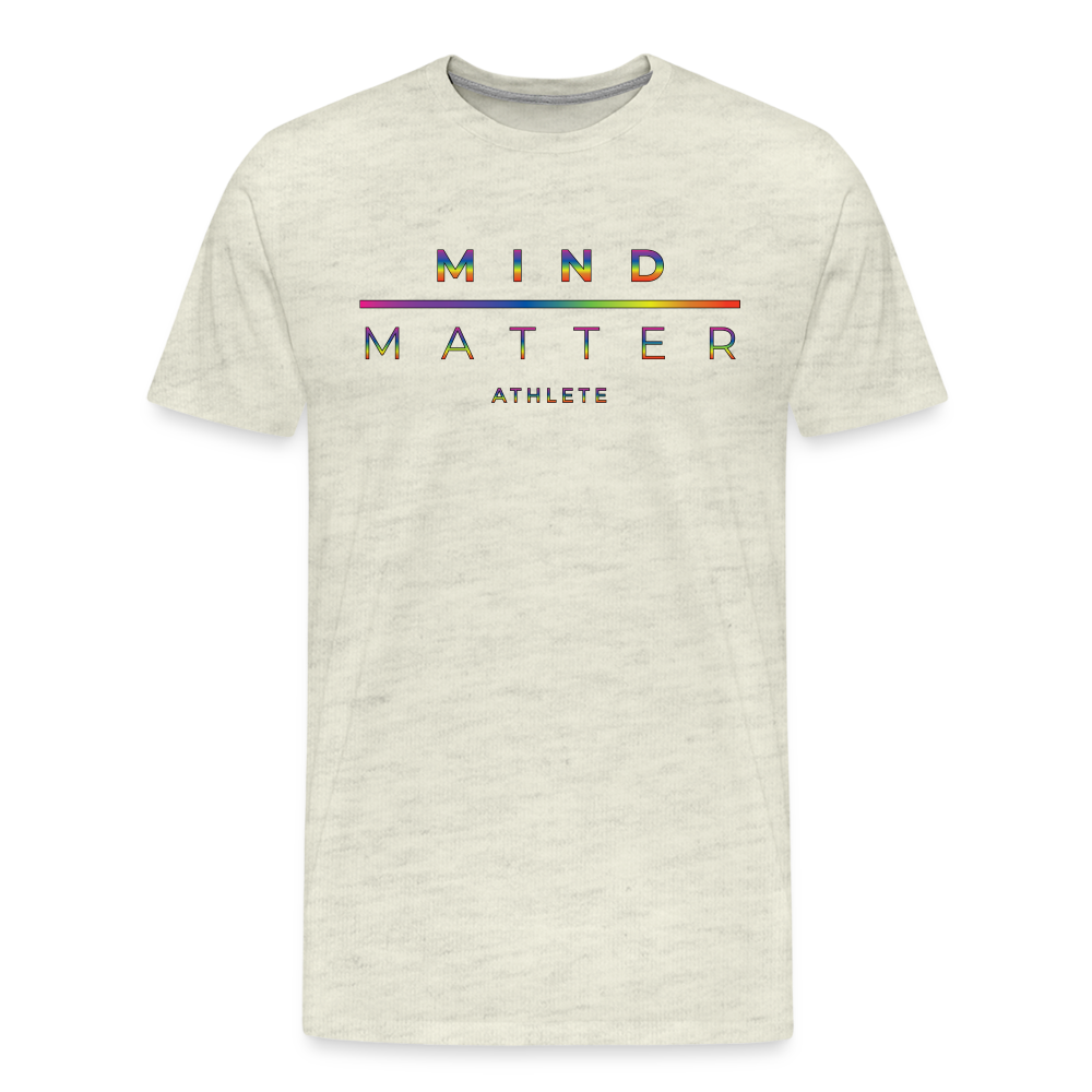 MM Athlete Rainbow- Men's Premium T-Shirt - heather oatmeal