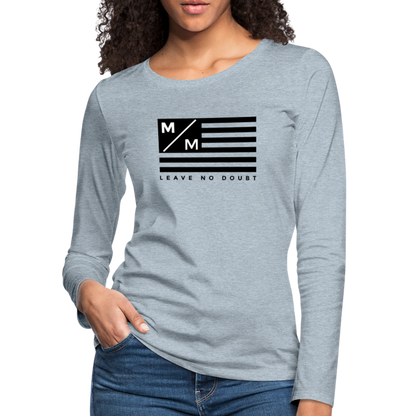 MM Flag LND- Women's Premium Long Sleeve T-Shirt FP - heather ice blue