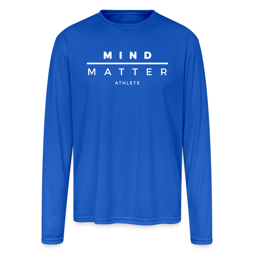 MM Athlete - Men's Moisture Wicking Performance Long Sleeve T-Shirt - royal blue