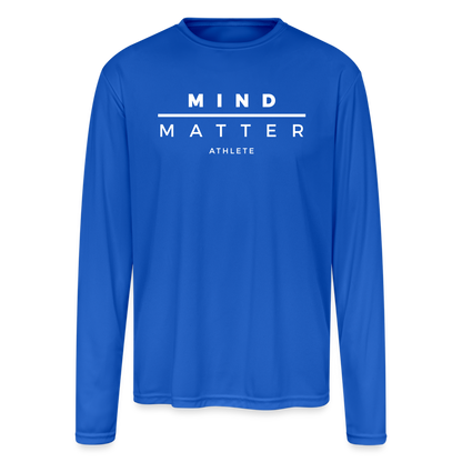 MM Athlete - Men's Moisture Wicking Performance Long Sleeve T-Shirt - royal blue
