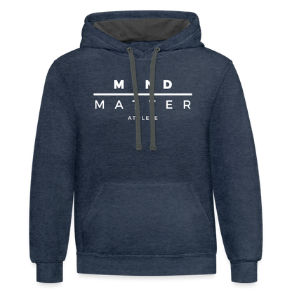 MM Athlete- Unisex Contrast Hoodie - indigo heather/asphalt