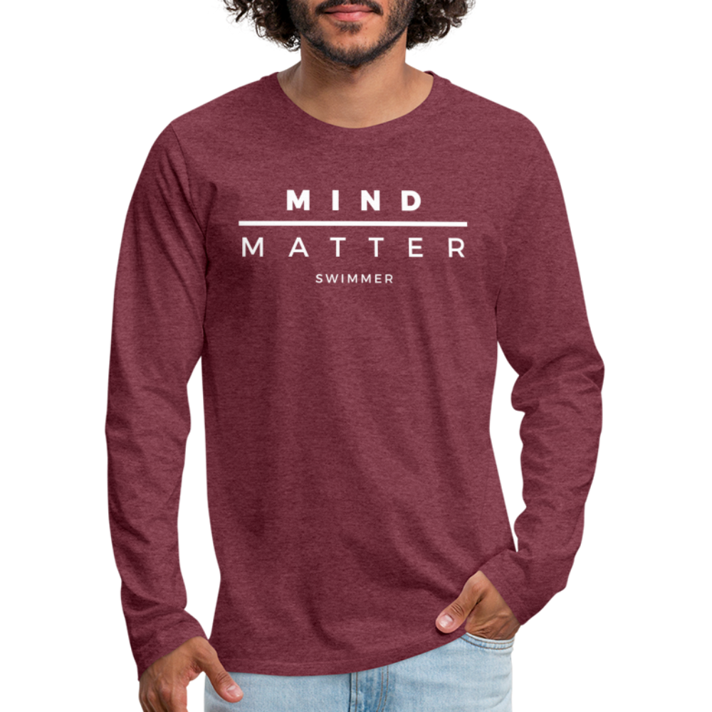 MM Swimmer- Men's Premium Long Sleeve T-Shirt - heather burgundy