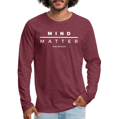 MM Swimmer- Men's Premium Long Sleeve T-Shirt - heather burgundy
