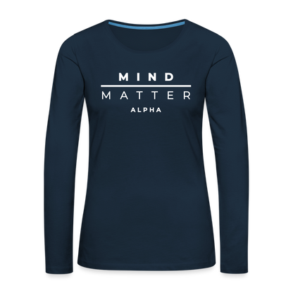 MM Alpha- Women's Premium Long Sleeve T-Shirt - deep navy