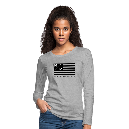 MM Flag LND- Women's Premium Long Sleeve T-Shirt FP - heather gray