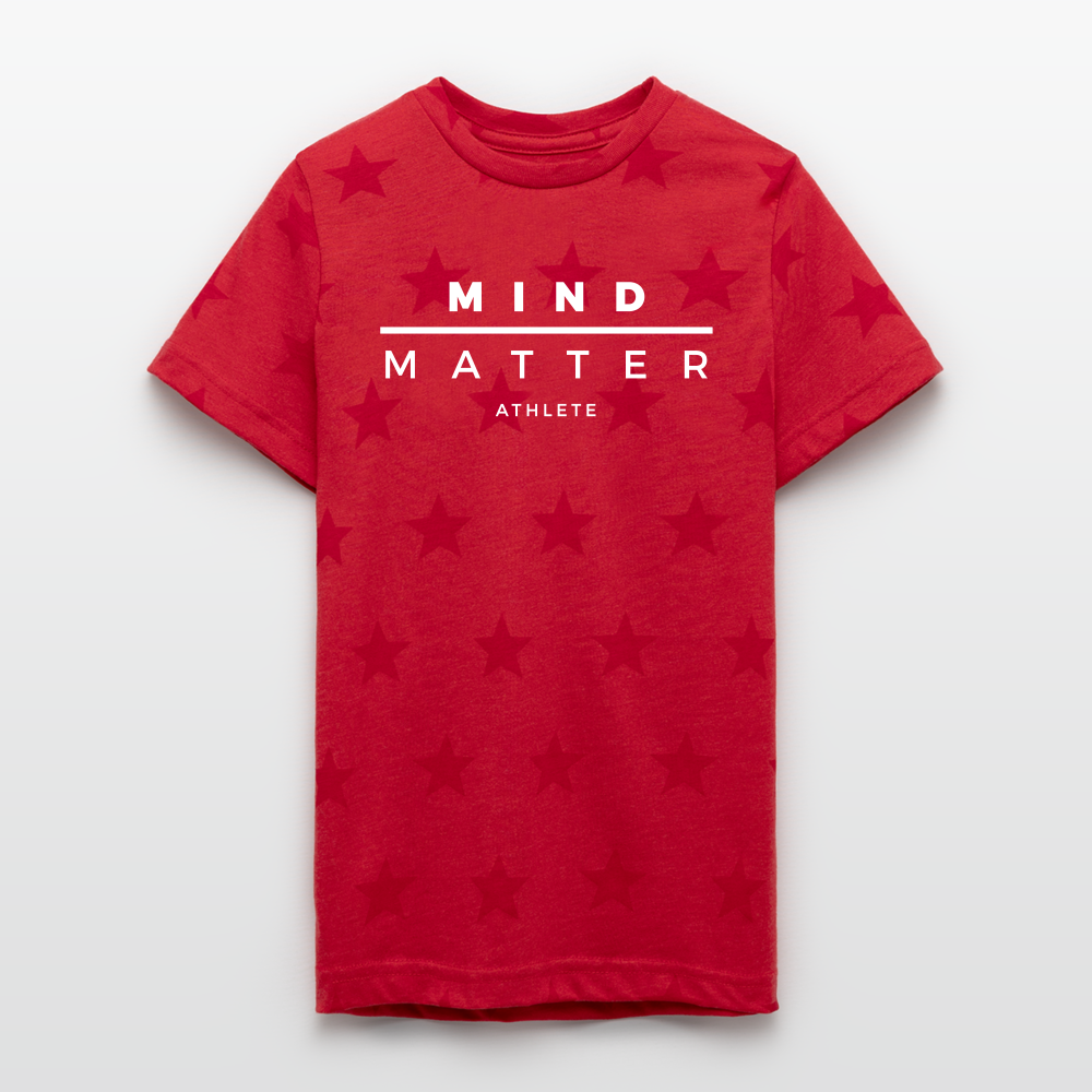 MM Athlete - Kid's 5 Star Print T-Shirt - red star