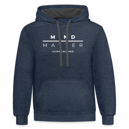 MM Ultra Swimmer - Contrast Hoodie - indigo heather/asphalt
