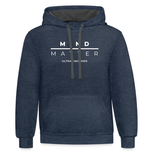 MM Ultra Swimmer - Contrast Hoodie - indigo heather/asphalt