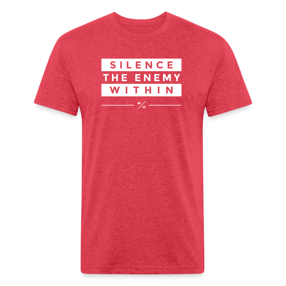 Silence The Enemy- Unisex T-Shirt - heather red