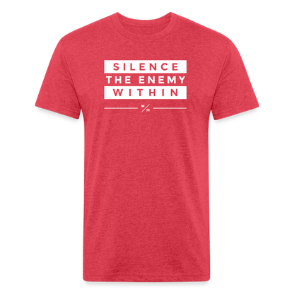 Silence The Enemy- Unisex T-Shirt - heather red
