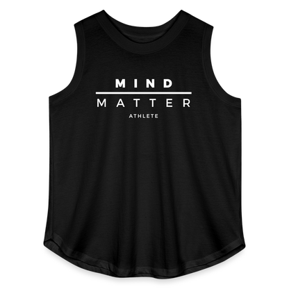 MM Athlete- Women's Curvy Relaxed Tank Top - black