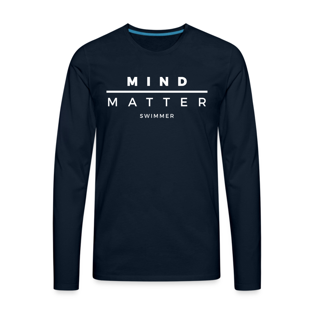 MM Swimmer- Men's Premium Long Sleeve T-Shirt - deep navy