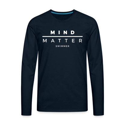 MM Swimmer- Men's Premium Long Sleeve T-Shirt - deep navy