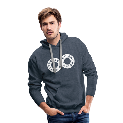 Perfection Has No Endpoint- Men’s Premium Hoodie - heather denim