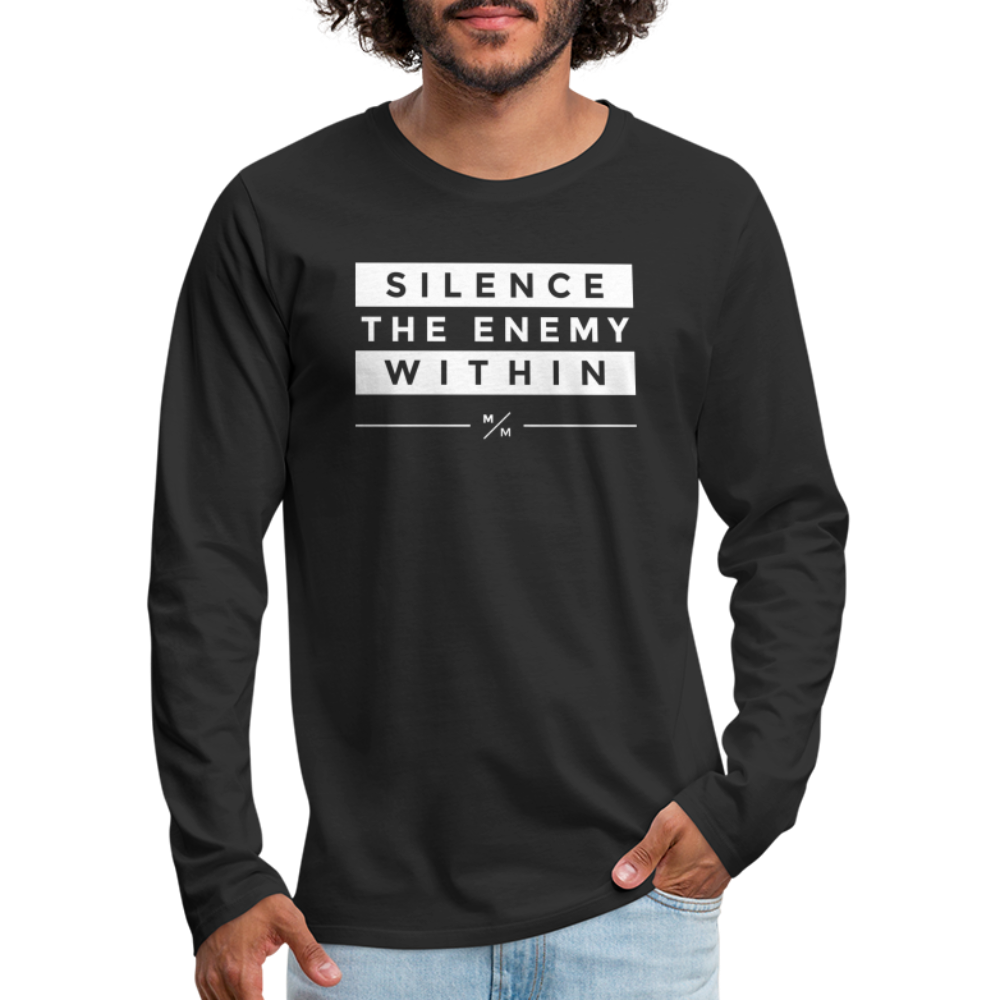 Silence The Enemy Within- Men's Premium Long Sleeve T-Shirt - black