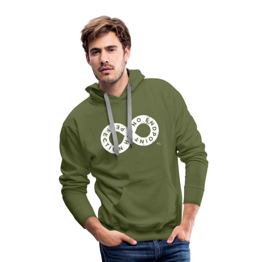 Perfection Has No Endpoint- Men’s Premium Hoodie - olive green