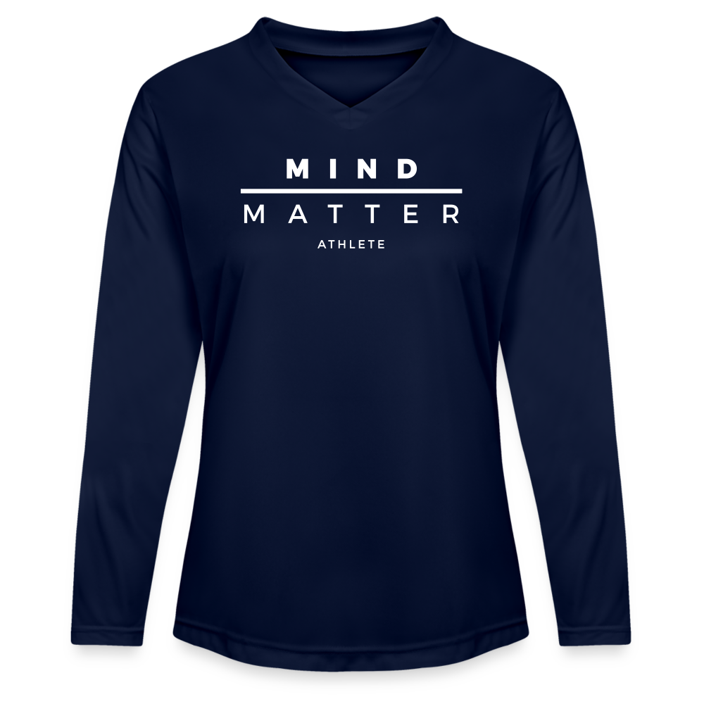 MM Athlete - Ladies' Zone Performance Long-Sleeve T-Shirt - dark navy