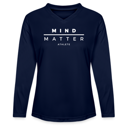 MM Athlete - Ladies' Zone Performance Long-Sleeve T-Shirt - dark navy