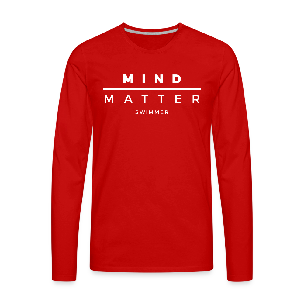 MM Swimmer- Men's Premium Long Sleeve T-Shirt - red