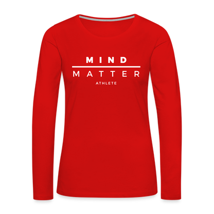 MM Athlete- Women's Premium Long Sleeve T-Shirt - red