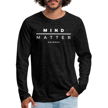 MM Swimmer- Men's Premium Long Sleeve T-Shirt - charcoal grey
