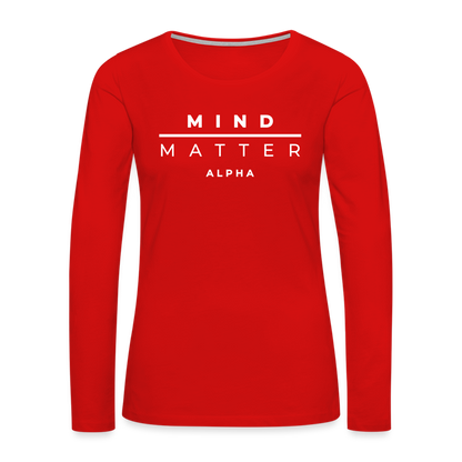 MM Alpha- Women's Premium Long Sleeve T-Shirt - red