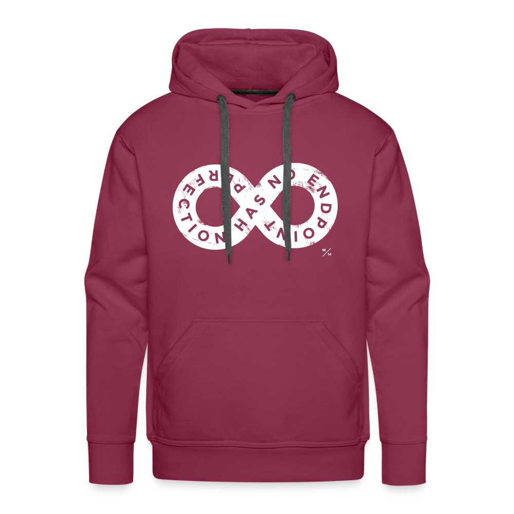 Perfection Has No Endpoint- Men’s Premium Hoodie - burgundy