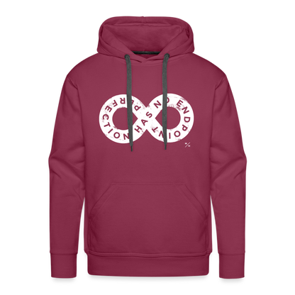 Perfection Has No Endpoint- Men’s Premium Hoodie - burgundy