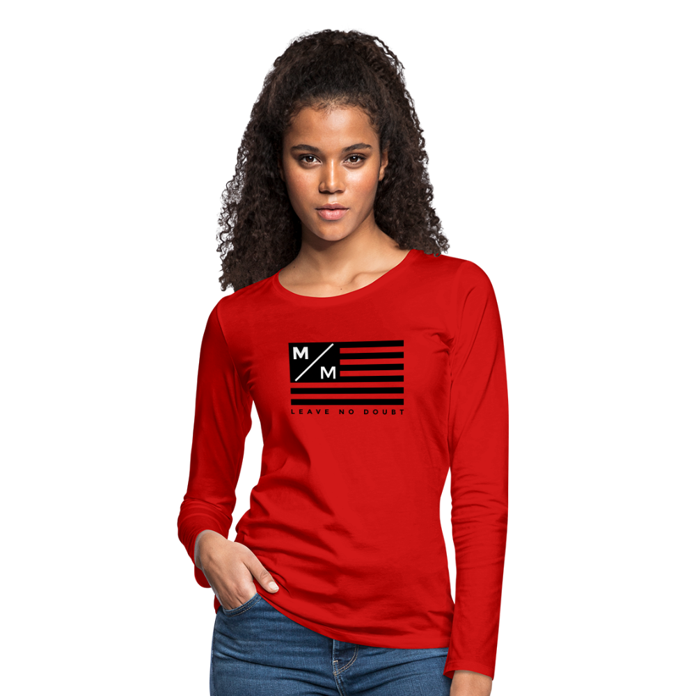 MM Flag LND- Women's Premium Long Sleeve T-Shirt FP - red