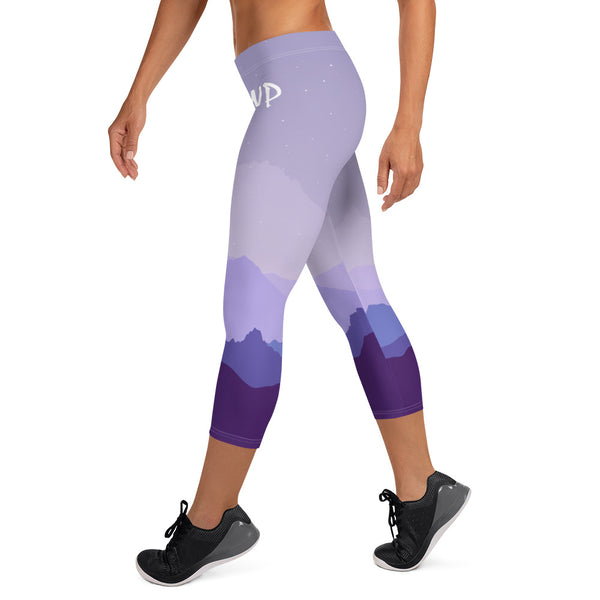 WP Purple Mountains- Capri Leggings