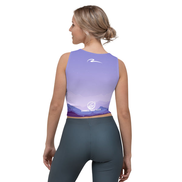 WP Purple Mountains- Performance Crop Top