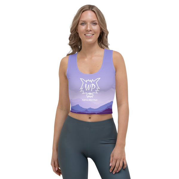 WP Purple Mountains- Performance Crop Top